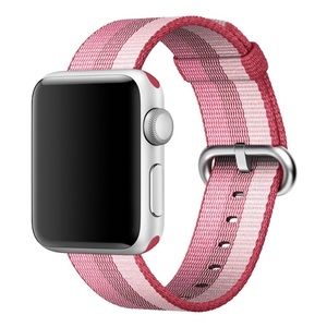 Striped, Woven Nylon Apple Watch Band